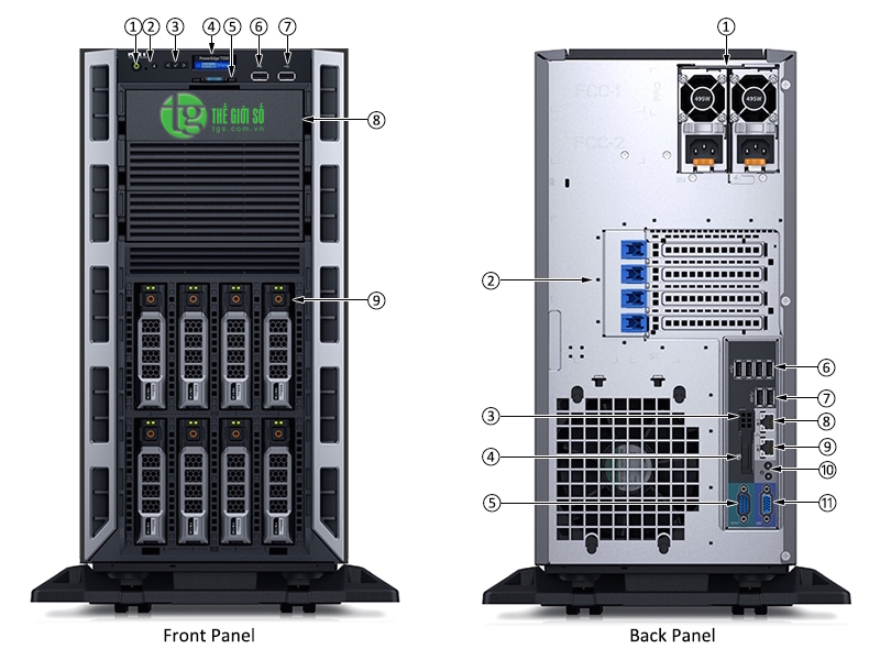 Dell EMC PowerEdge T330 Tower Server E3-1225 v6 3.3GHz 